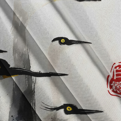 Tokyocanvas Elegant Egret Aloha Button-up Shirt