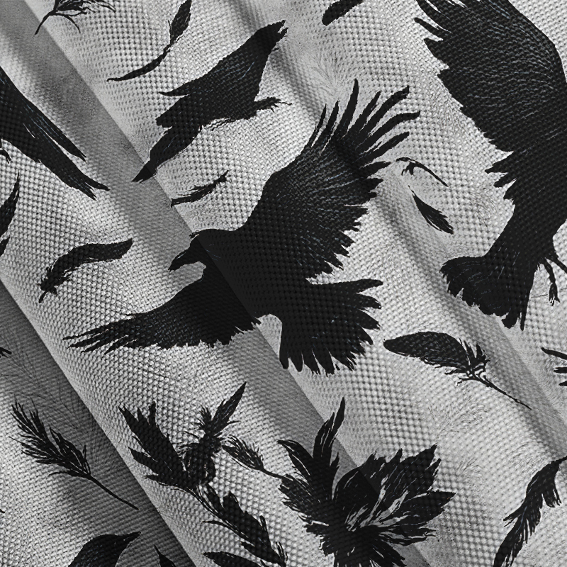 Tokyocanvas Crows Amongst Blossom Button-up Shirt