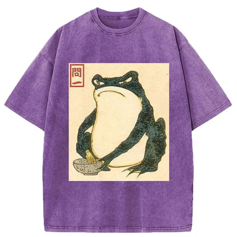 Tokyocanvas Matsumoto Hoji Japanese Frog Washed T-Shirt