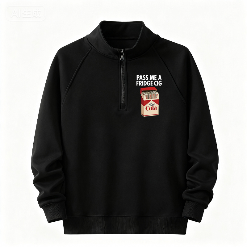 Tokyocanvas I Need A Diet Cola Half-Zip Sweatshirt