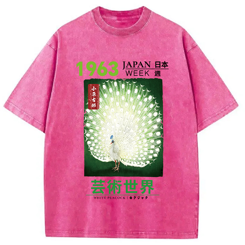 Tokyocanvas White Peacock Washed T-Shirt