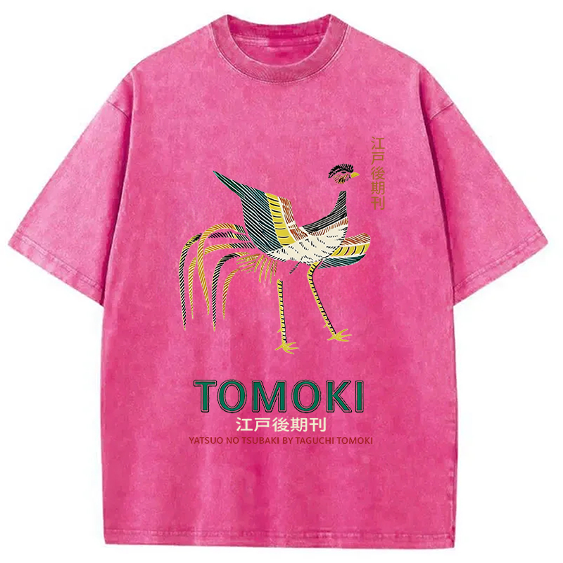 Tokyocanvas Japanese Divine Bird Washed T-Shirt