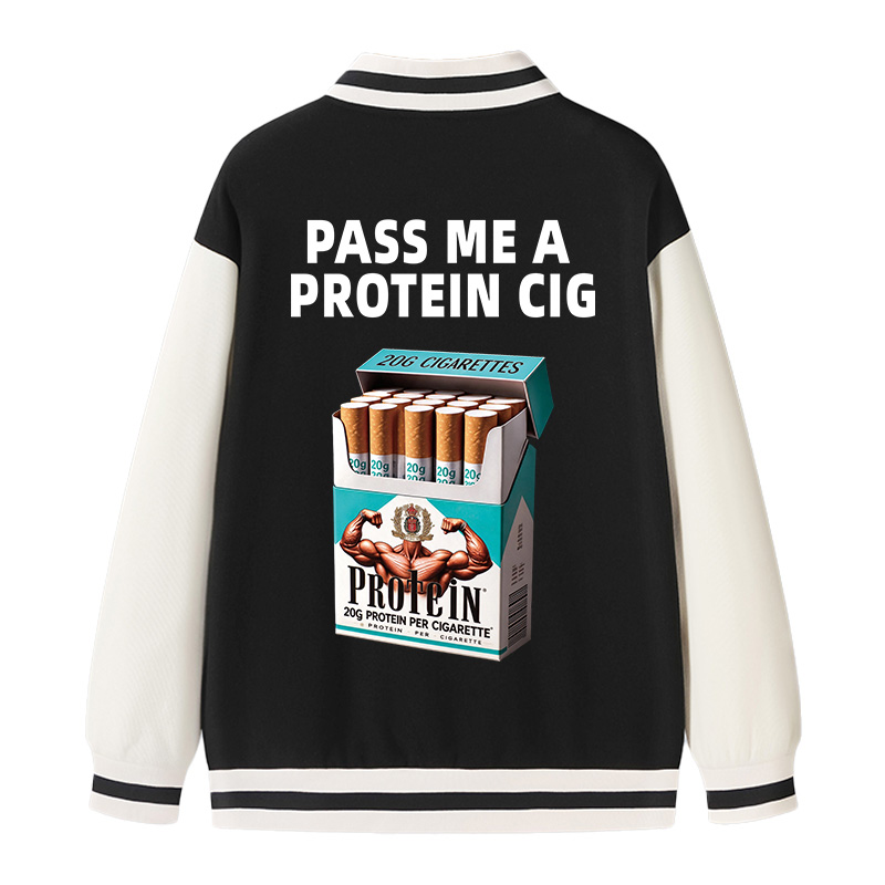 Tokyocanvas Pass Me A Protein Varsity Jacket