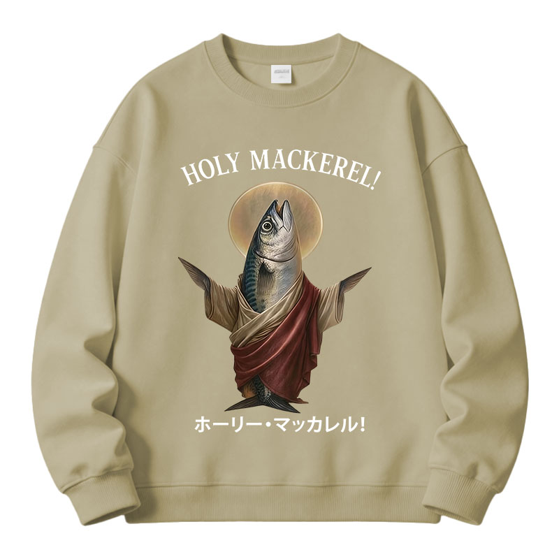 Tokyocanvas Holy Mackerel Fleece Lined Sweatshirt