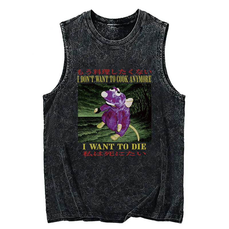 Tokyocanvas I Don't Want to Cook Washed Tank