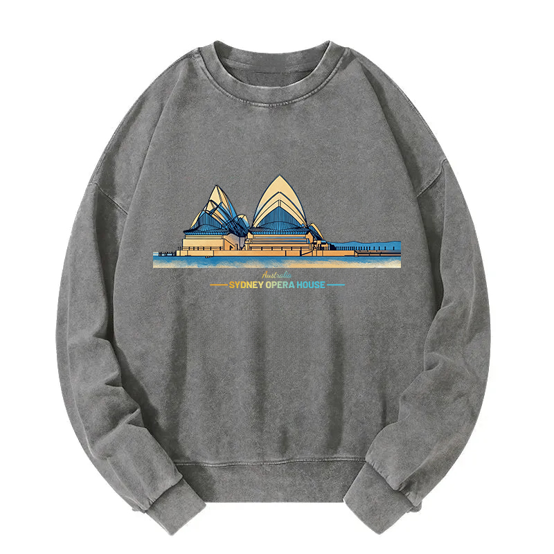 Tokyocanvas Sydney Opera House Washed Sweatshirt
