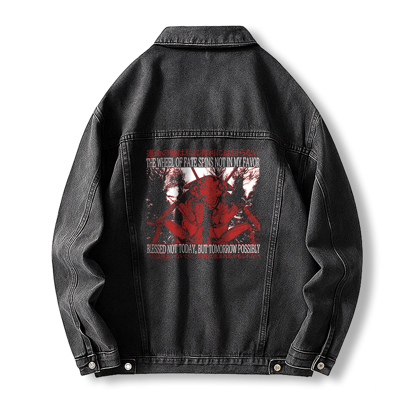 Tokyocanvas The Wheel Of Fate Cockroach Jean Jackets