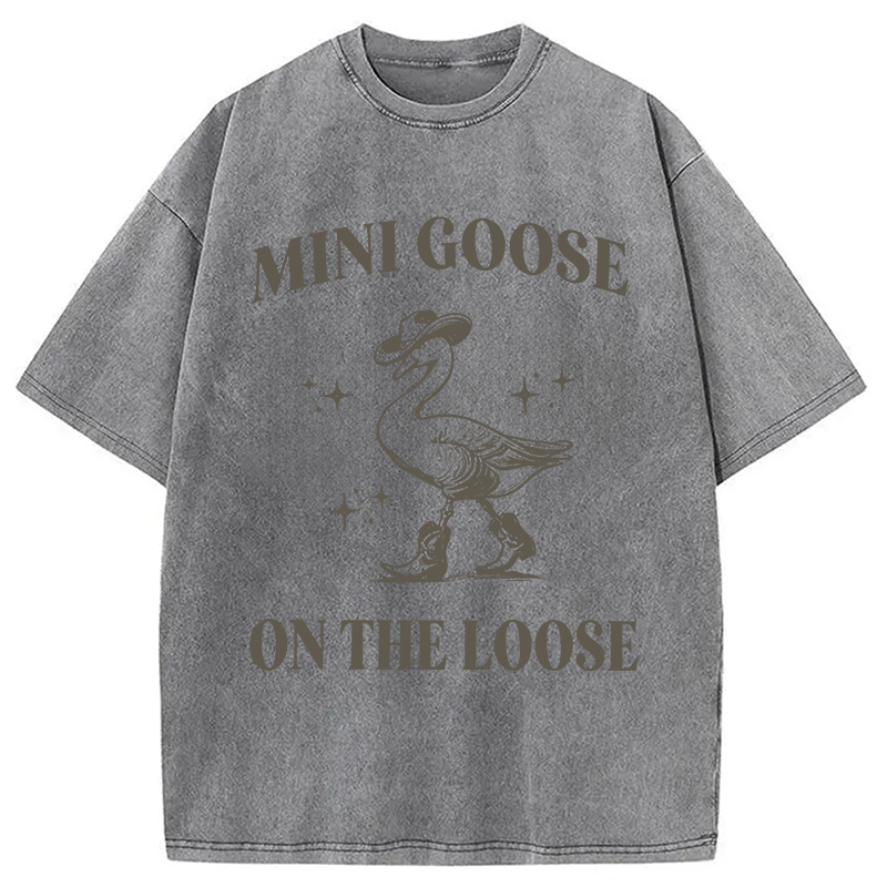 Tokyocanvas Mini Goose On The Loose Washed T-Shirt
