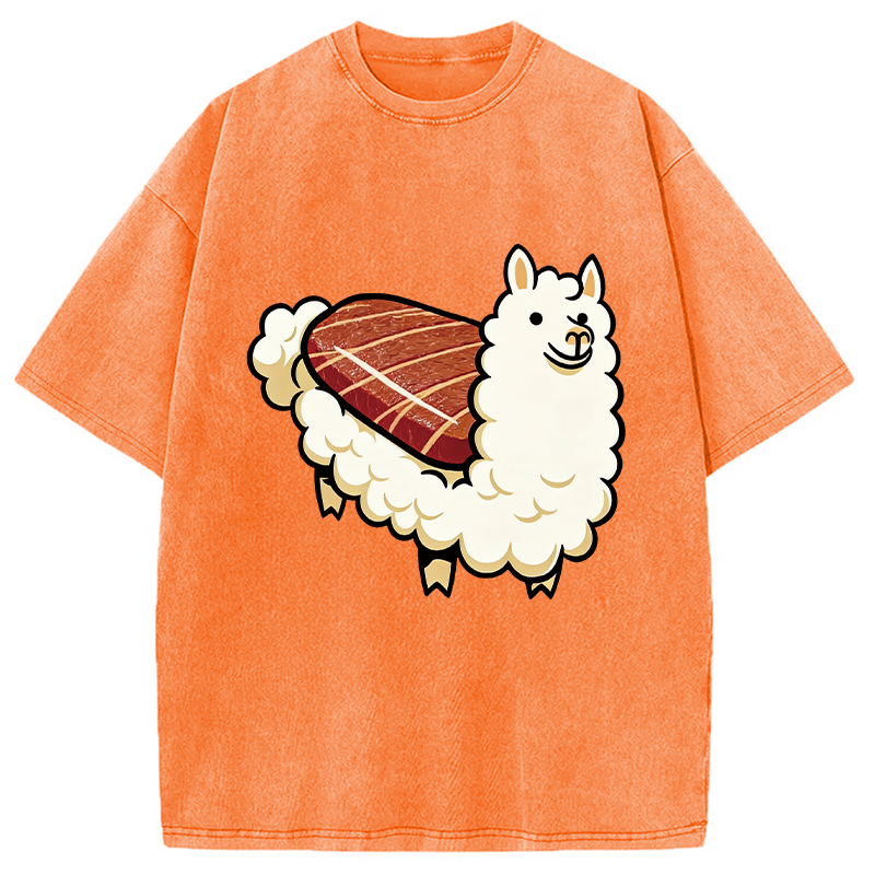 Tokyocanvas Alpaca Sushi Washed T-Shirt