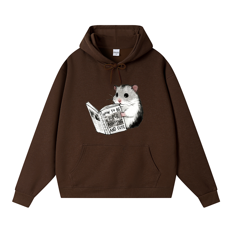 Tokyocanvas Hamster Life Hacks Fleece Lined Hoodie