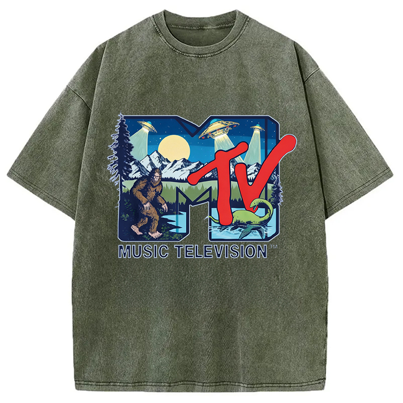 Tokyocanvas Cryptid MTV Washed T-Shirt
