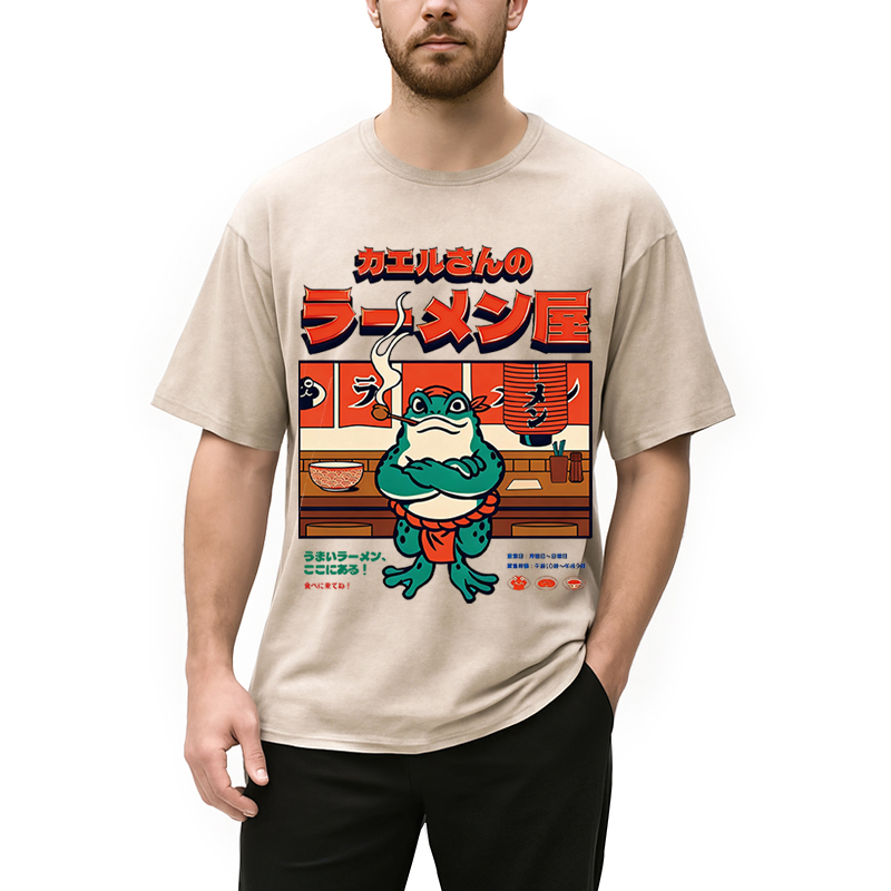 Tokyocanvas Mr. Frog's Ramen Shop Washed T-Shirt
