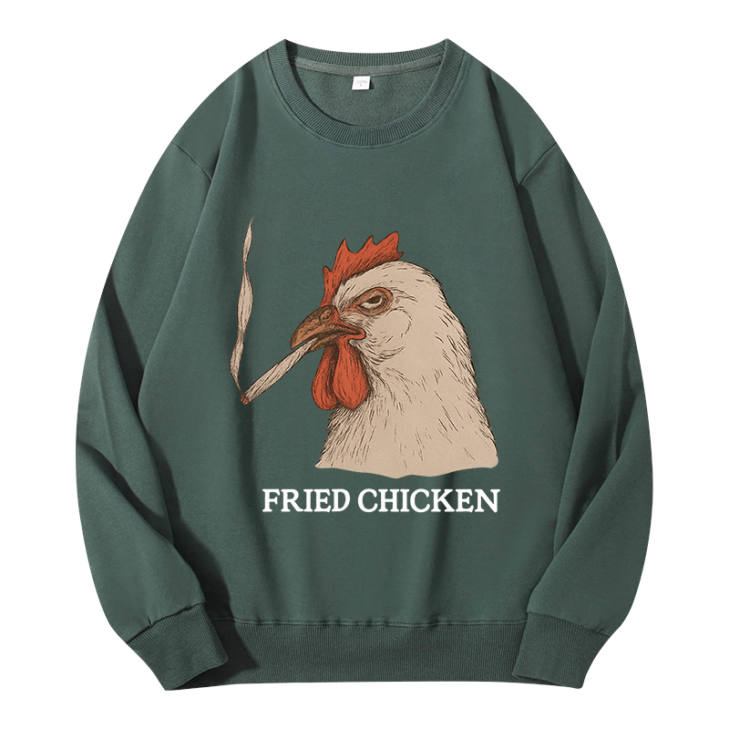 Tokyocanvas Fried Chicken 420 Smoking Meme Classic Sweatshirt