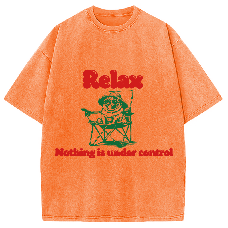 Tokyocanvas Relax Nothing is Under Control Washed T-Shirt