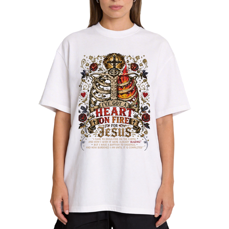 Tokyocanvas I've Got A Heart On Fire For Jesus Classic T-Shirt