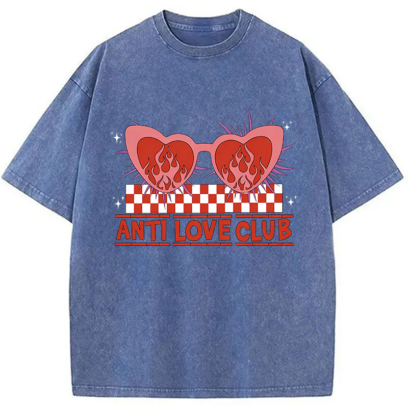 Tokyocanvas Funny Valentine's Day Heartbreak Washed T-Shirt