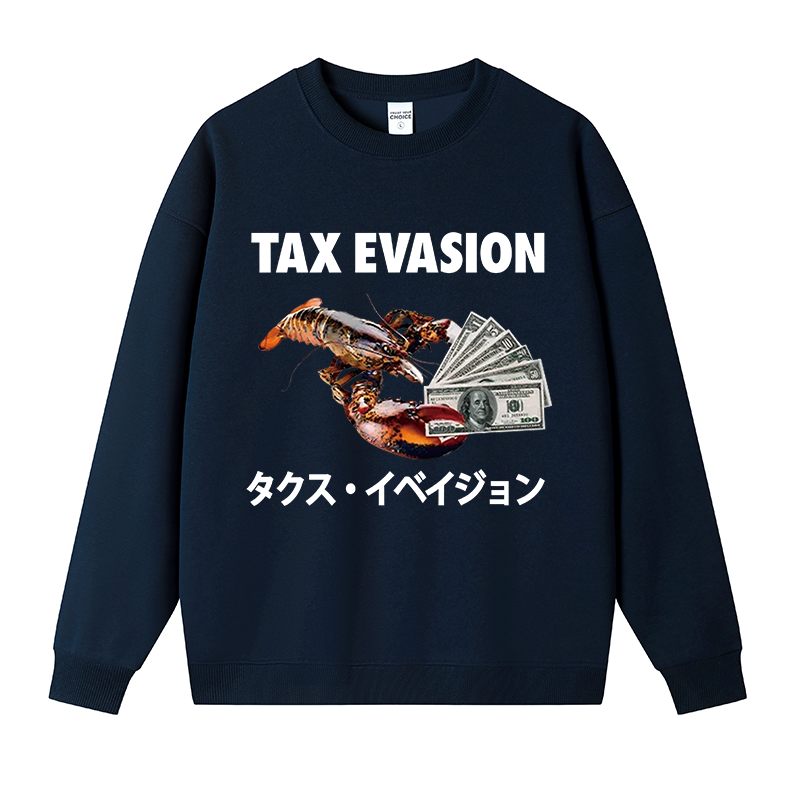 Tokyocanvas Tux Evasion Funny Fleece Lined Sweatshirt