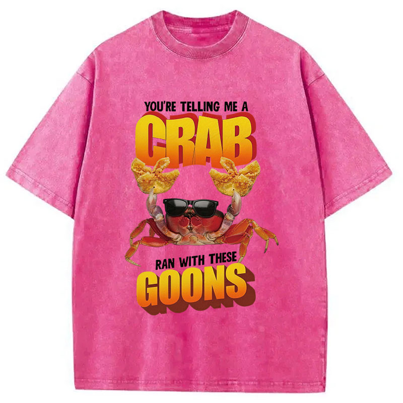 Tokyocanvas A Crab Ran With These Goons Washed T-Shirt
