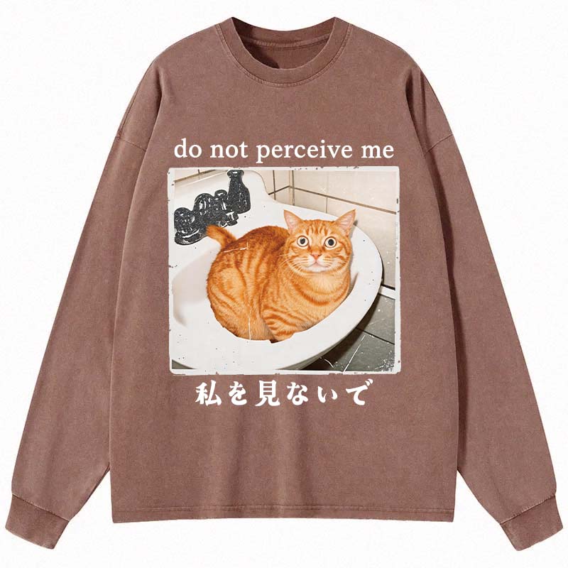 Tokyocanvas Do Not Perceive Me Long Sleeve Washed T-Shirt