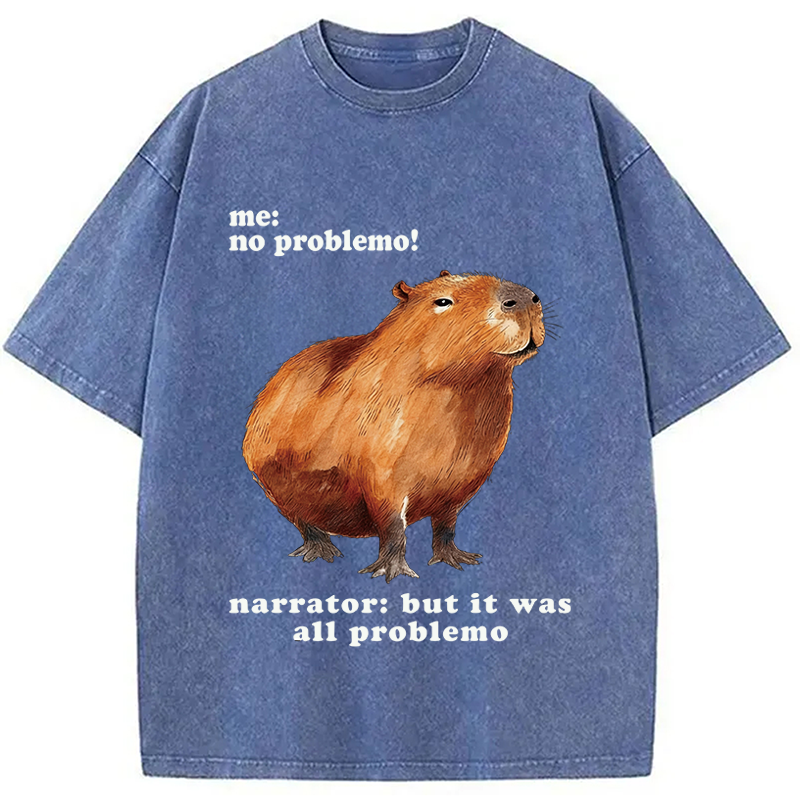 Tokyocanvas All Problemo, No Panic Washed T-Shirt