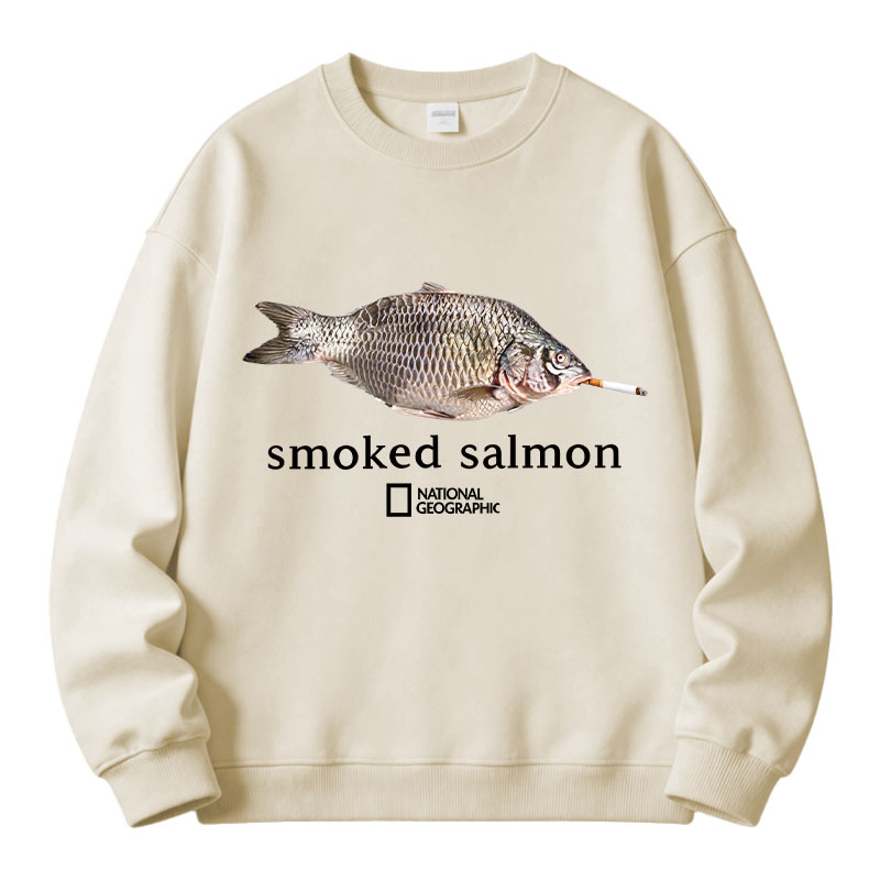 Tokyocanvas Smoked Salmon Fleece Lined Sweatshirt