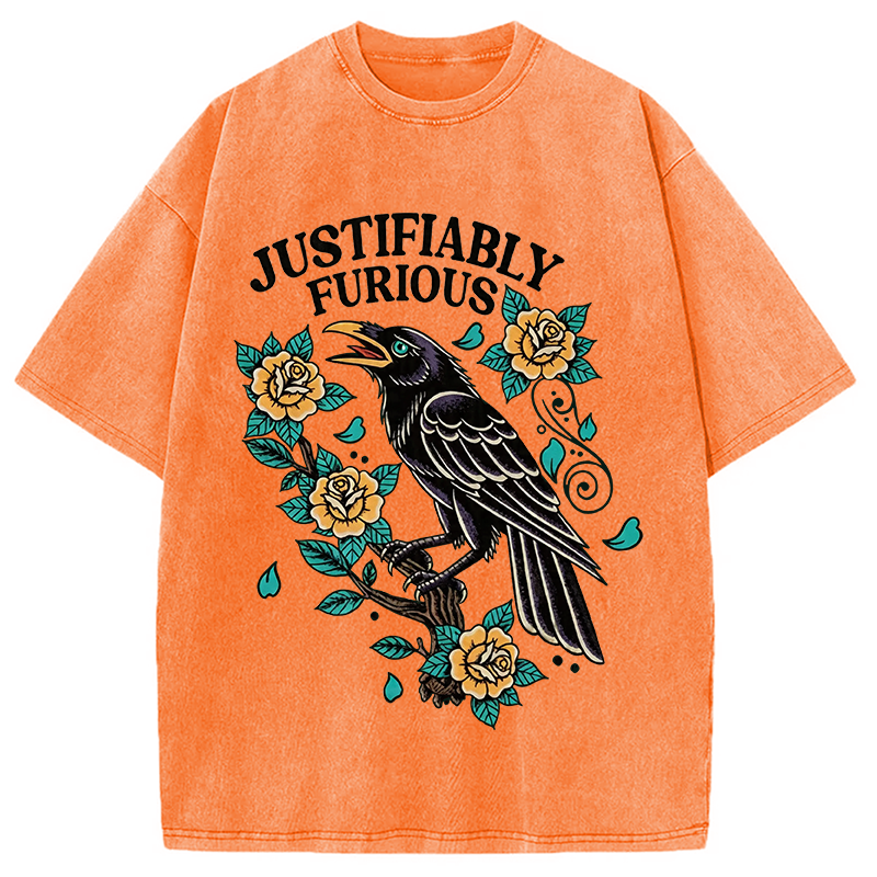Tokyocanvas Justifiably Furious Washed T-Shirt