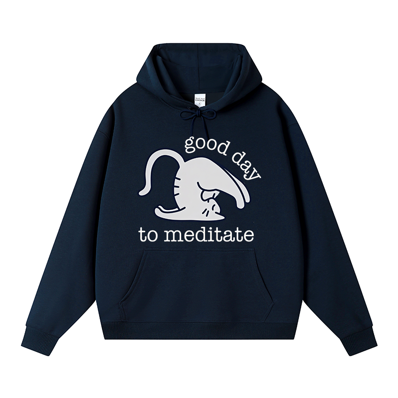 Tokyocanvas Cats Doing Yoga Fleece Lined Hoodie