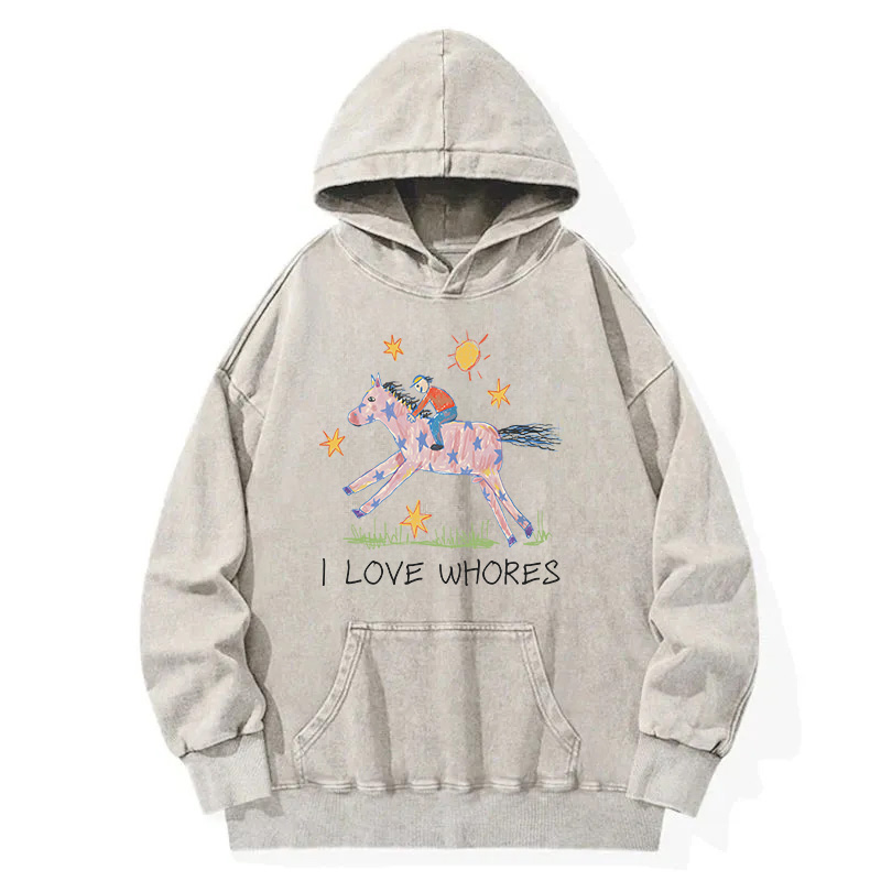 Tokyocanvas I Love Whores Washed Hoodie