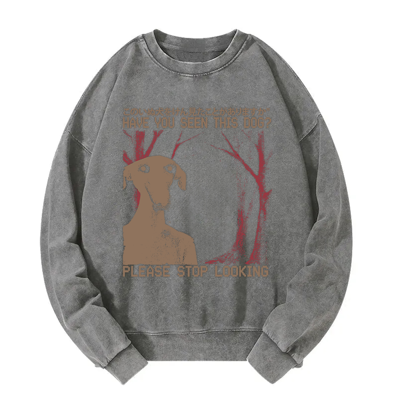 Tokyocanvas Have You Seen This Dog? Washed Sweatshirt