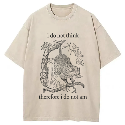 Tokyocanvas Opossum Weird Meme Washed T-Shirt