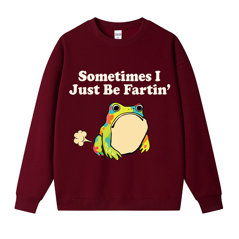 Tokyocanvas Farting Frog Fleece Lined Sweatshirt