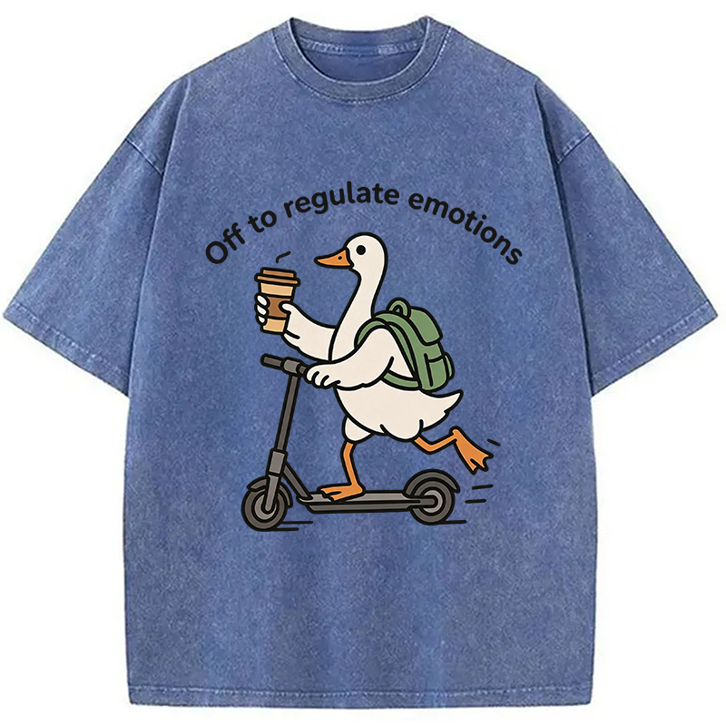 Tokyocanvas Off To Regulate Emotions Washed T-Shirt
