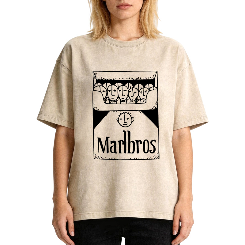Tokyocanvas Abstract Faces Pack Washed T-Shirt