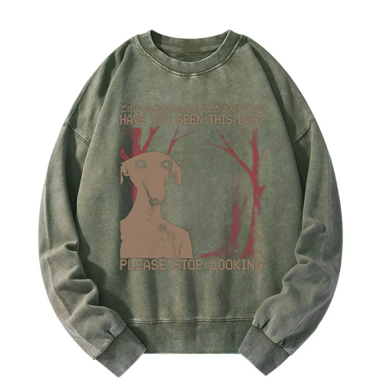 Tokyocanvas Have You Seen This Dog? Washed Sweatshirt