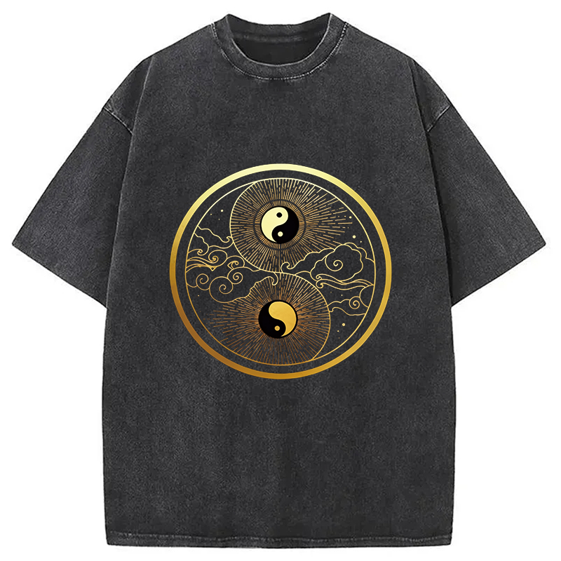 Tokyocanvas Solar-Lunar Tai Chi Washed T-Shirt