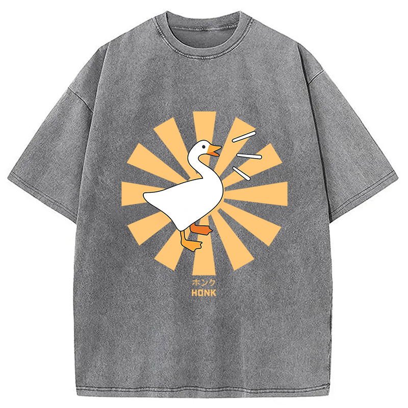Tokyocanvas Honk Goose Japanese Washed T-Shirt