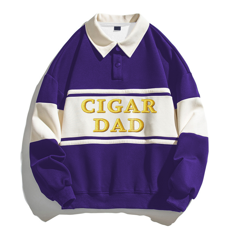 Tokyocanvas CIGAR DAD Polo Embroidered Sweatshirt