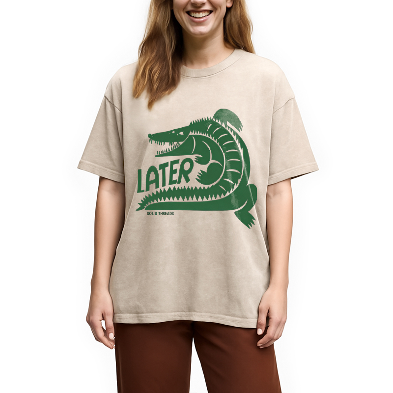 Tokyocanvas Later Gator Washed T-Shirt
