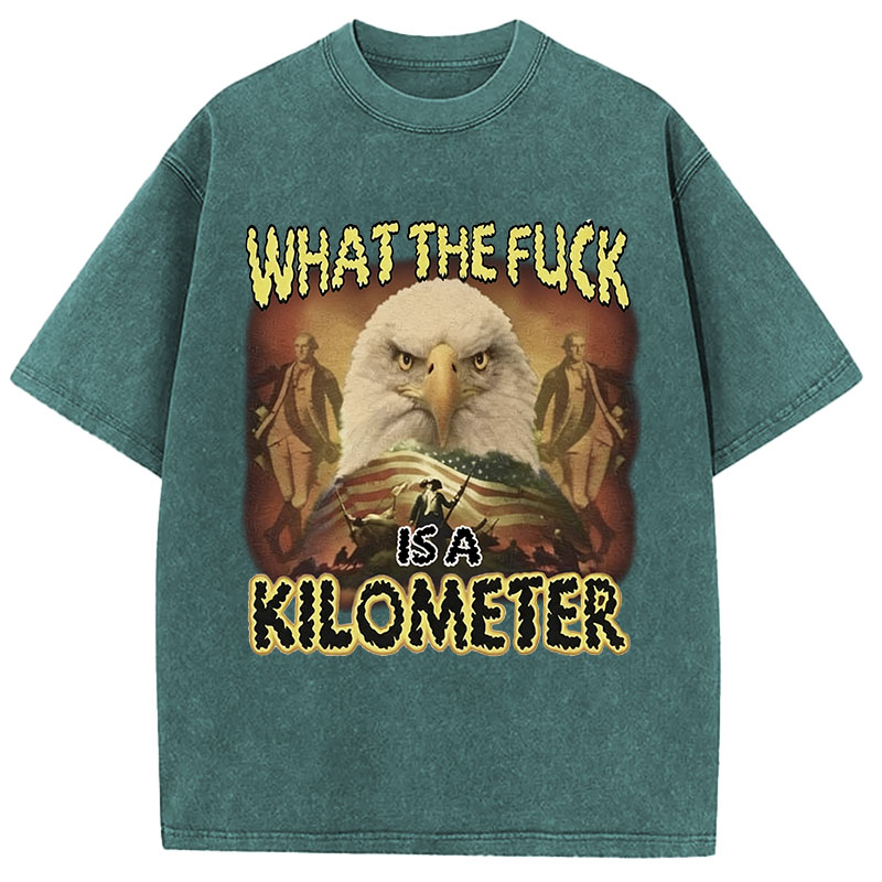 Tokyocanvas What The Fck Is A Kilometer Washed T-Shirt