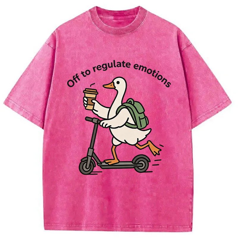 Tokyocanvas Off To Regulate Emotions Washed T-Shirt