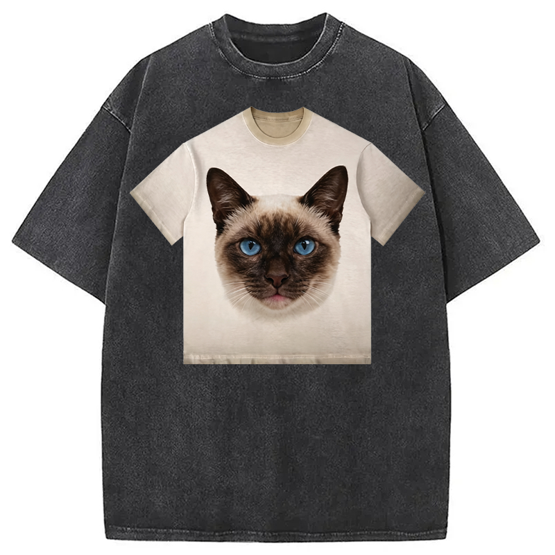 Tokyocanvas Coffee Cat Shirt Of Washed T-Shirt