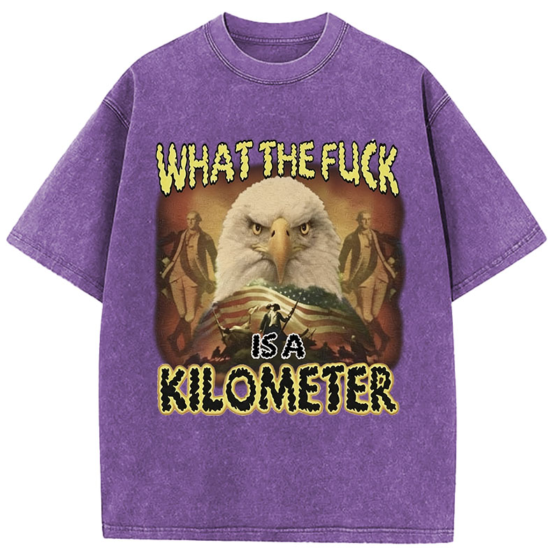 Tokyocanvas What The Fck Is A Kilometer Washed T-Shirt