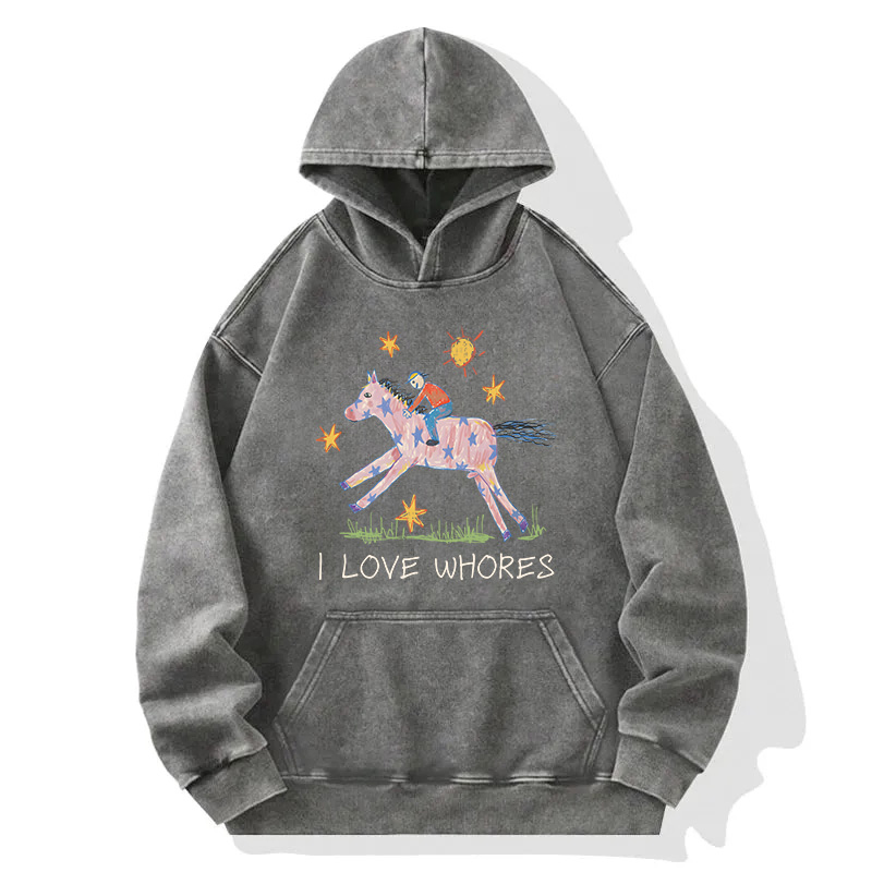 Tokyocanvas I Love Whores Washed Hoodie