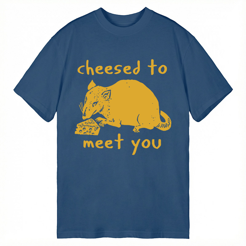 Tokyocanvas Cheesed To Meet You Funny Rat Meme Classic T-Shirt
