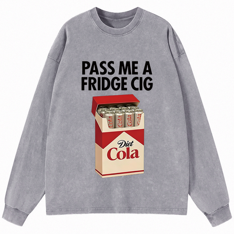 Tokyocanvas I Need A Diet Cola Long Sleeve Washed T-Shirt