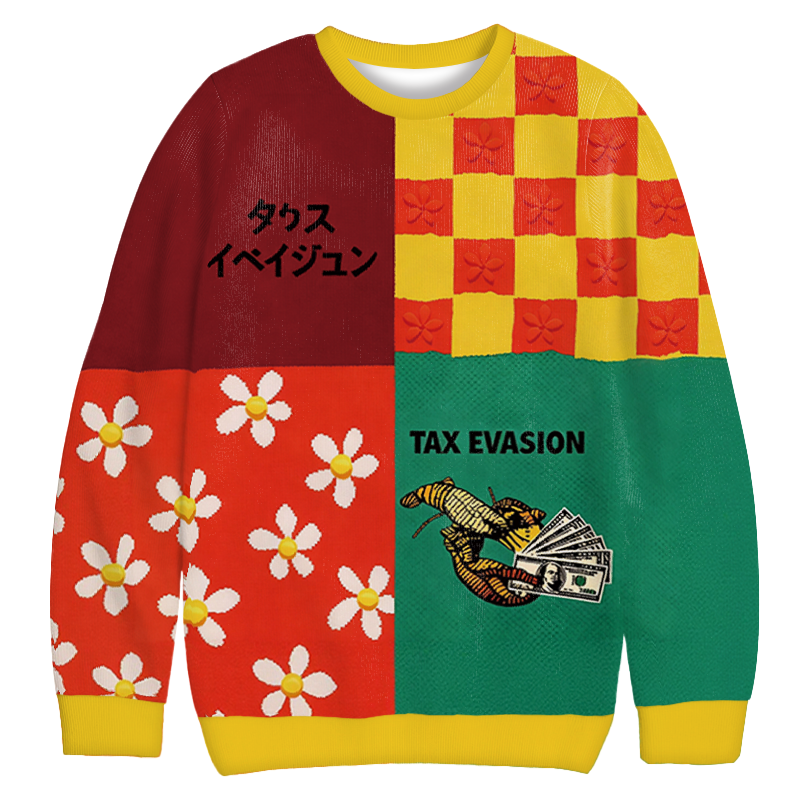 Tokyocanvas Tux Evasion Funny Casual Ugly Sweatshirt