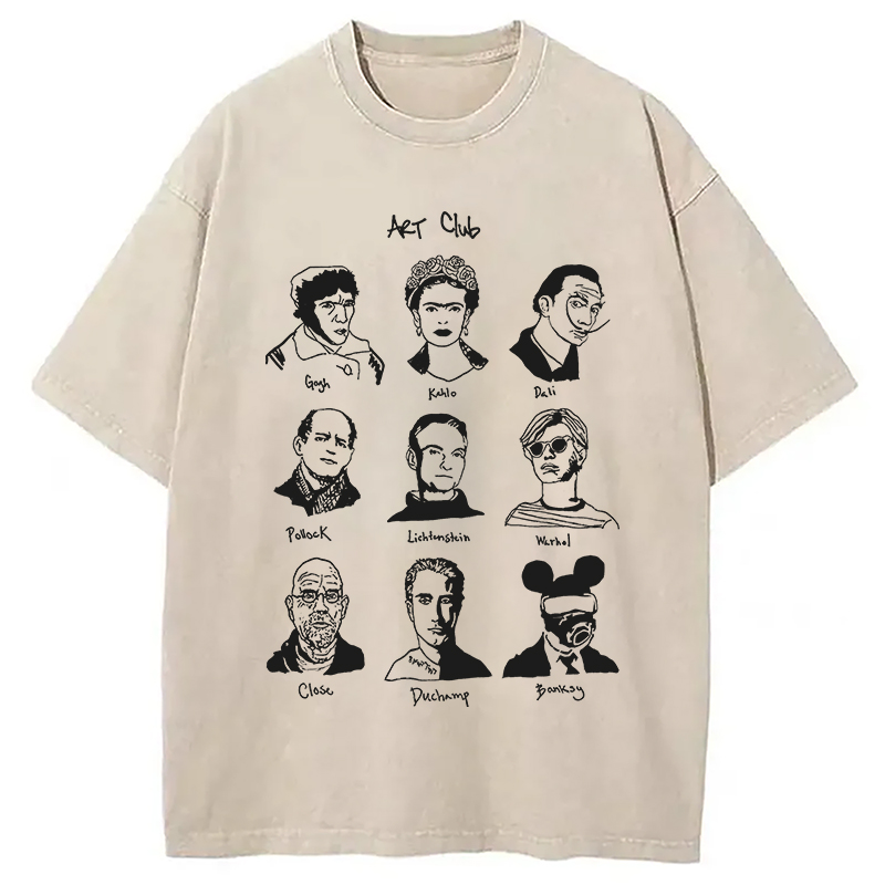 Tokyocanvas Famous Artists Club Washed T-Shirt