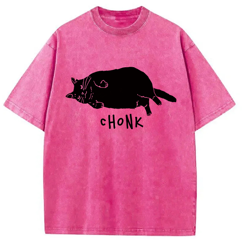 Tokyocanvas Chonk Cat Washed T-Shirt