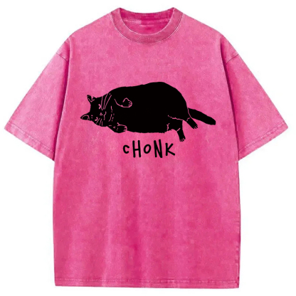 Tokyocanvas Chonk Cat Washed T-Shirt
