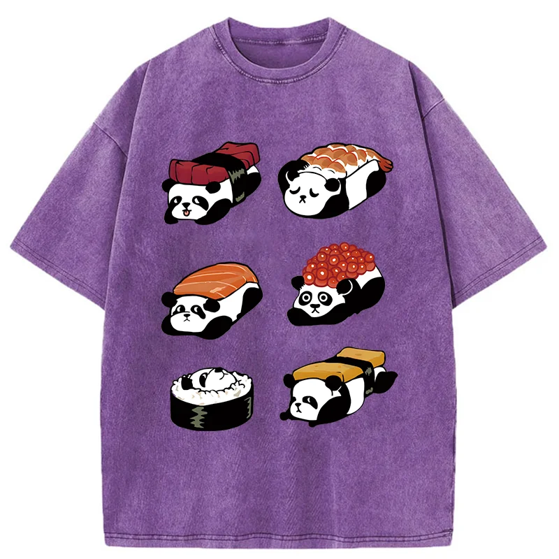 Tokyocanvas Panda Sushi Washed T-Shirt